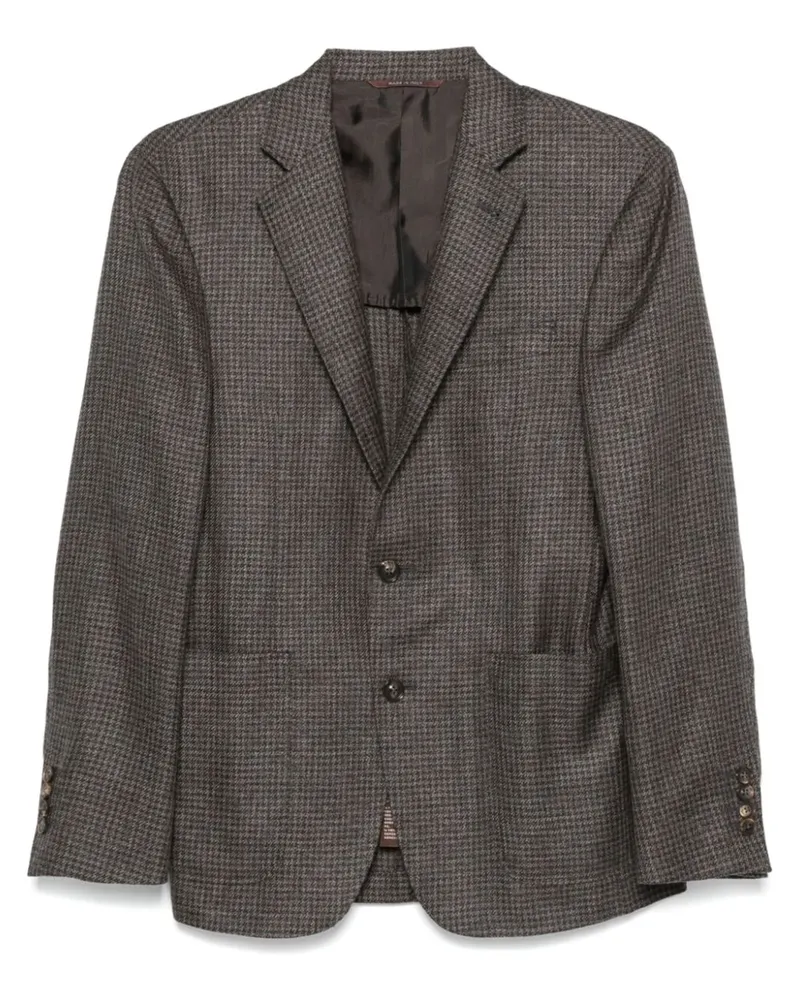 Canali Sakko mit Hahnentrittmuster - Braun Braun