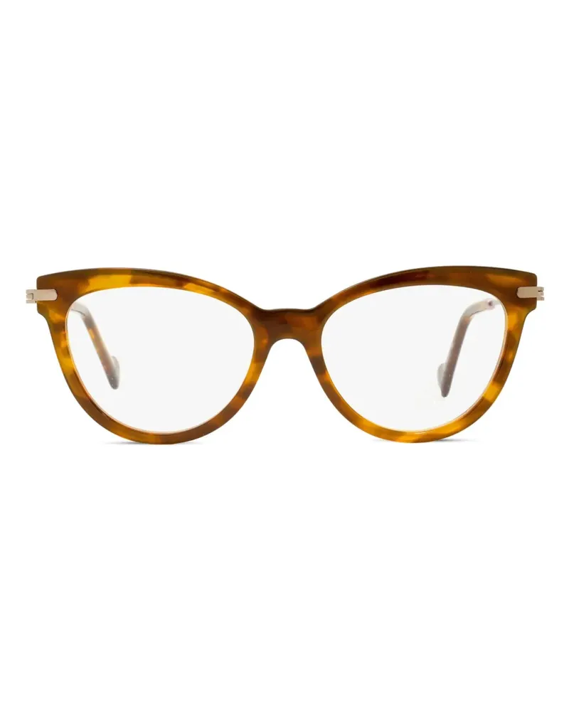 Moncler Cat-Eye-Brille in Schildpattoptik - Braun Braun