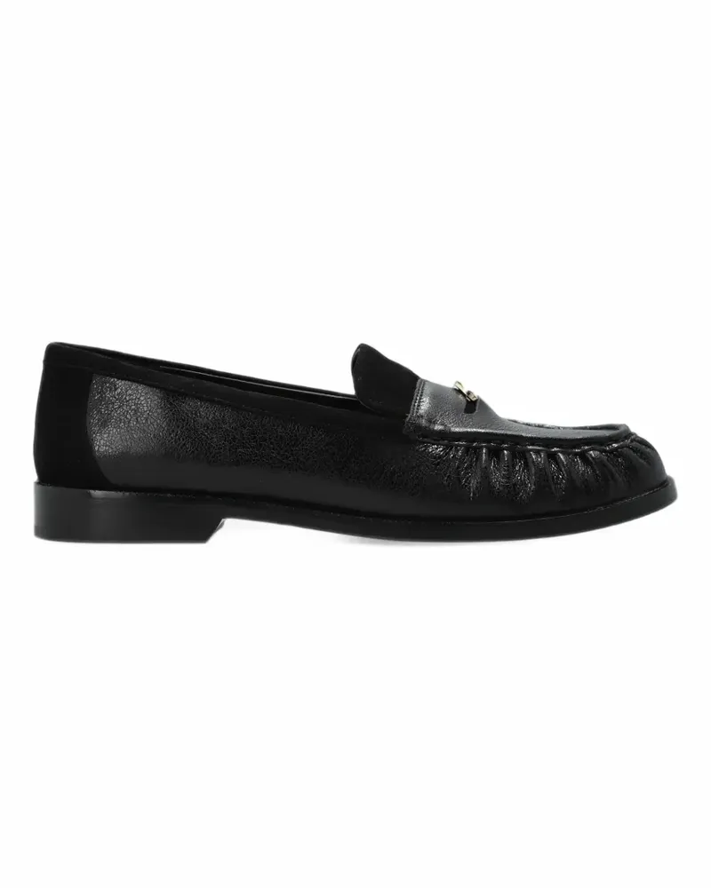 Kate Spade Geraffte Penni Loafer mit Logo-Schild - Schwarz Schwarz