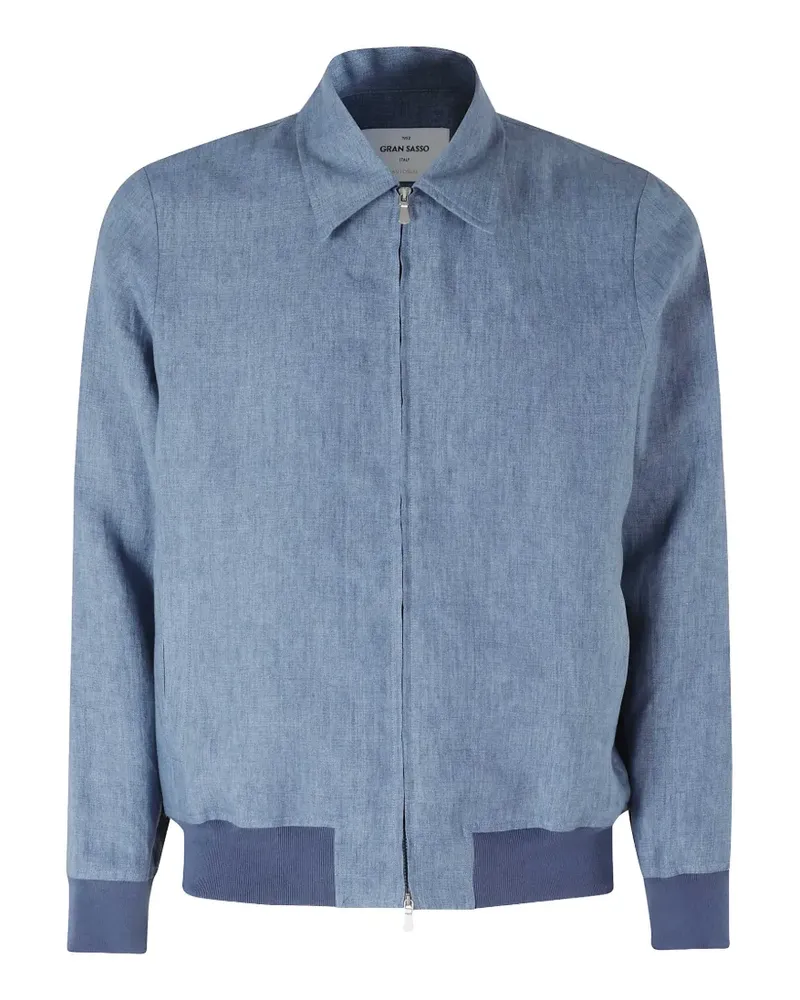 Gran Sasso zip-up ribbed-trim jacket - Blau Blau