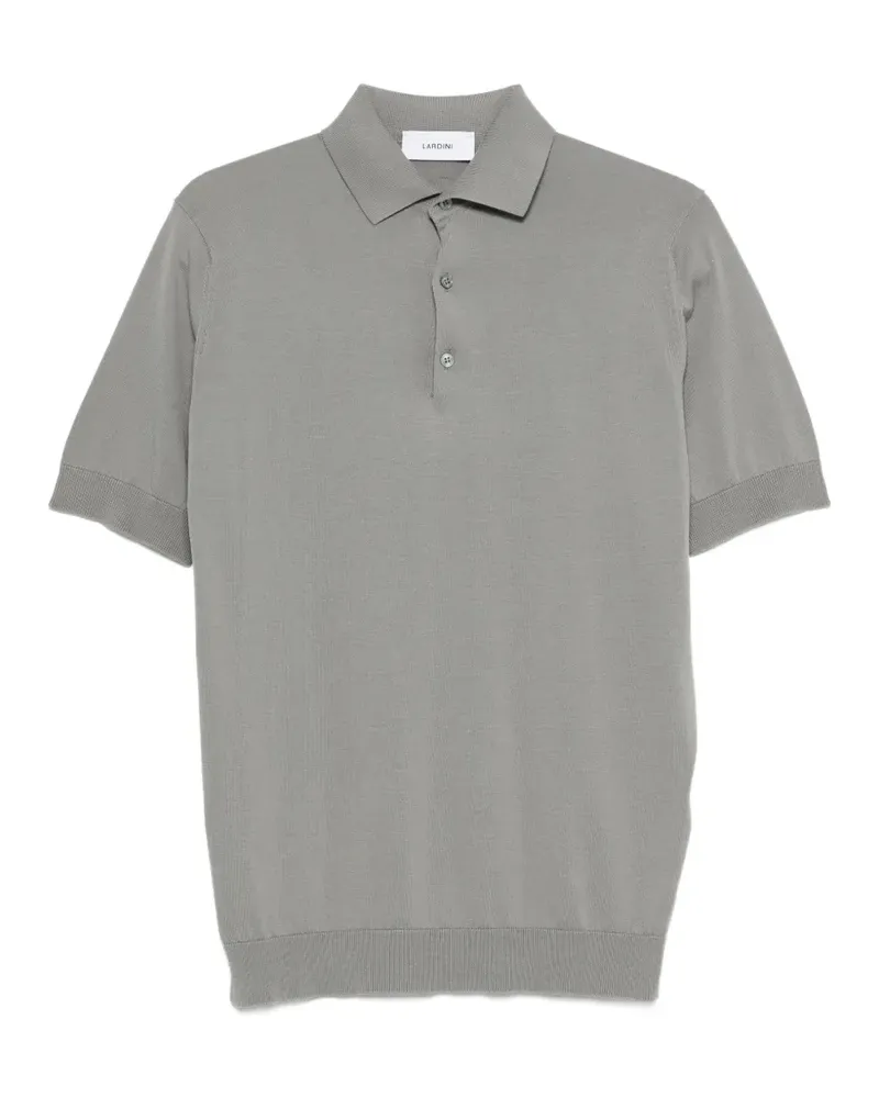 LARDINI short-sleeve knitted polo shirt - Grau Grau