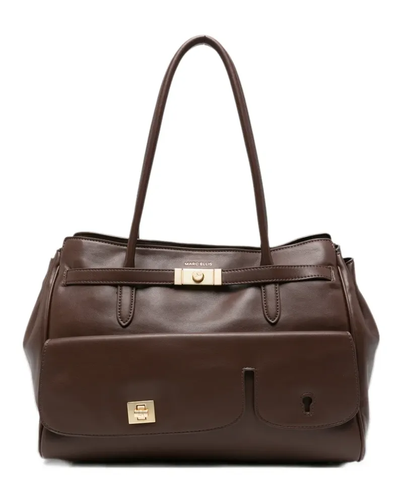 MARC ELLIS buckle-detail shoulder bag - Braun Braun