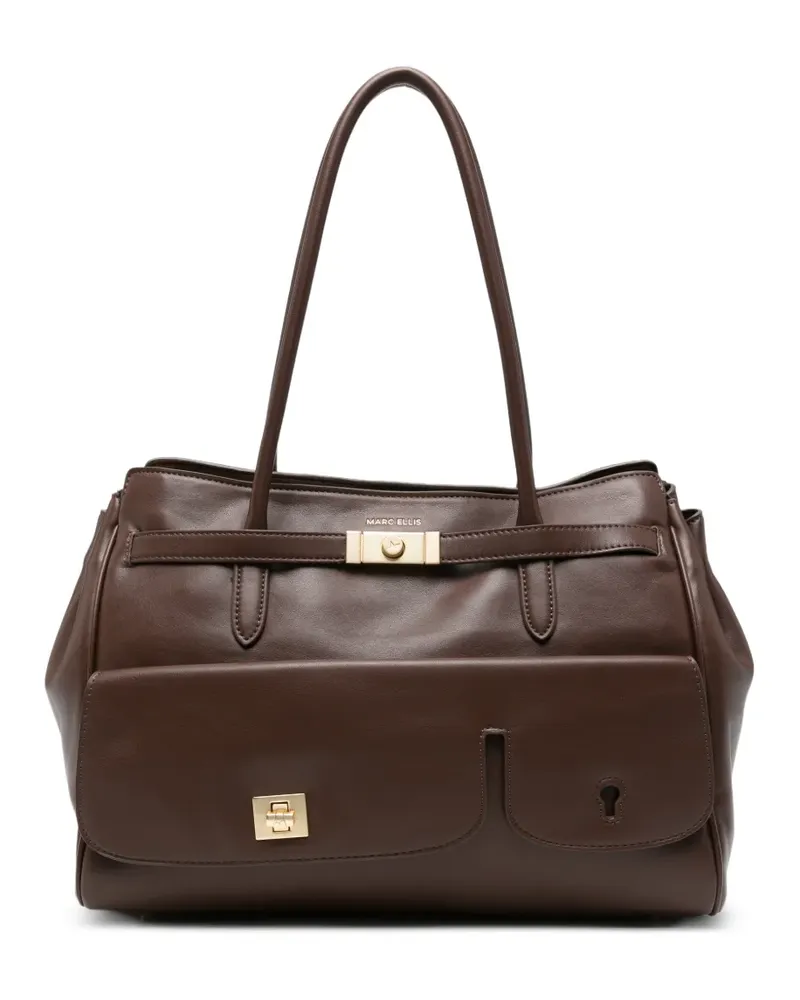 MARC ELLIS buckle-detail shoulder bag - Braun Braun