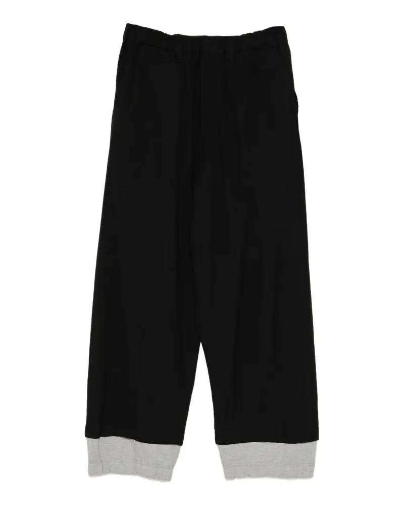 MIHARAYASUHIRO sweat layered wool trousers - Schwarz Schwarz
