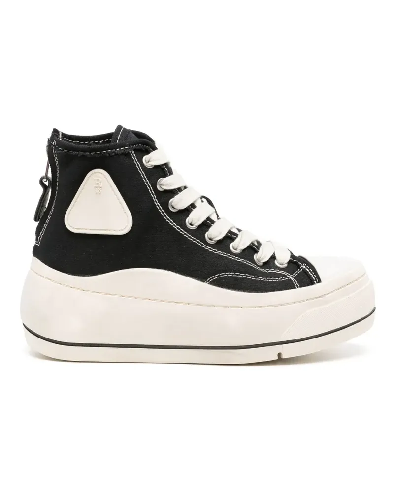 R13 Kurt high-top denim sneakers - Schwarz Schwarz