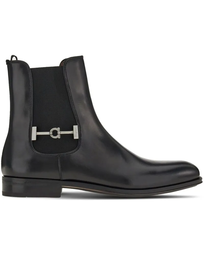 Ferragamo Chelsea-Boots mit Schnalle - Schwarz Schwarz