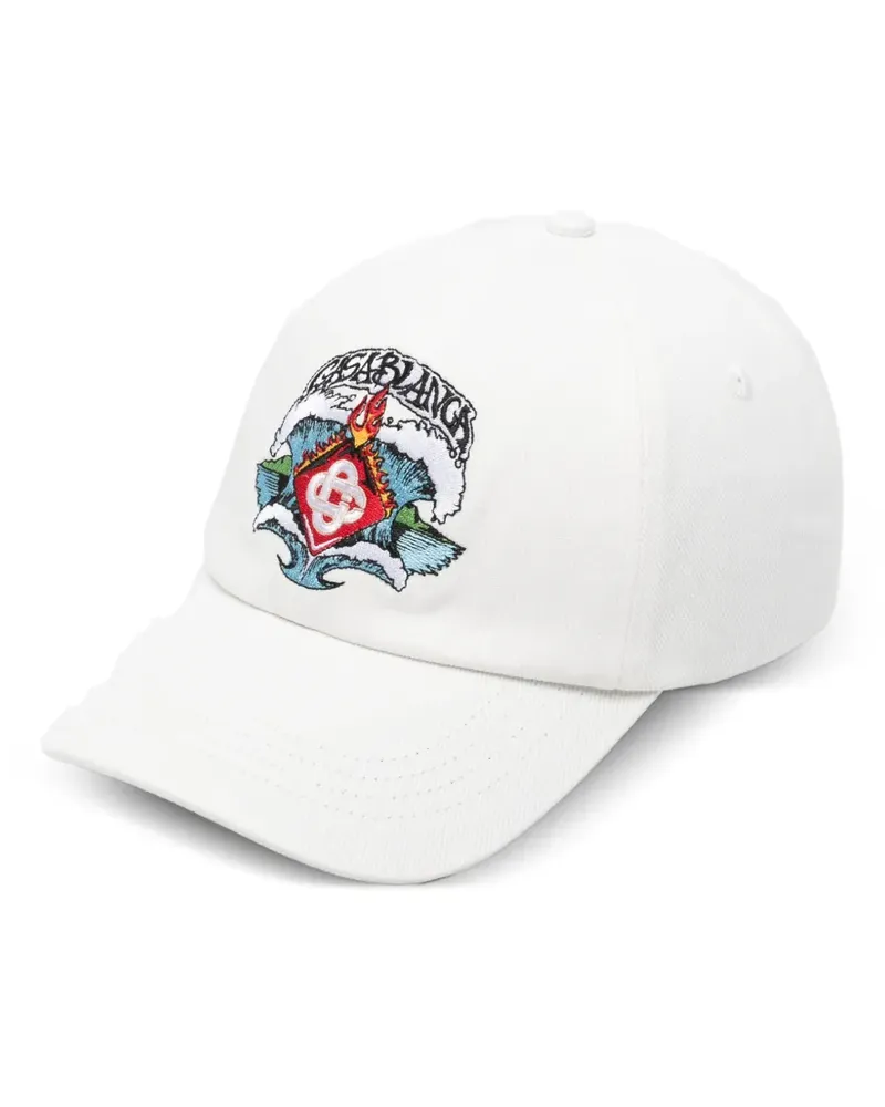 Casablanca Paris logo-embroidered baseball cap - Weiß Weiß