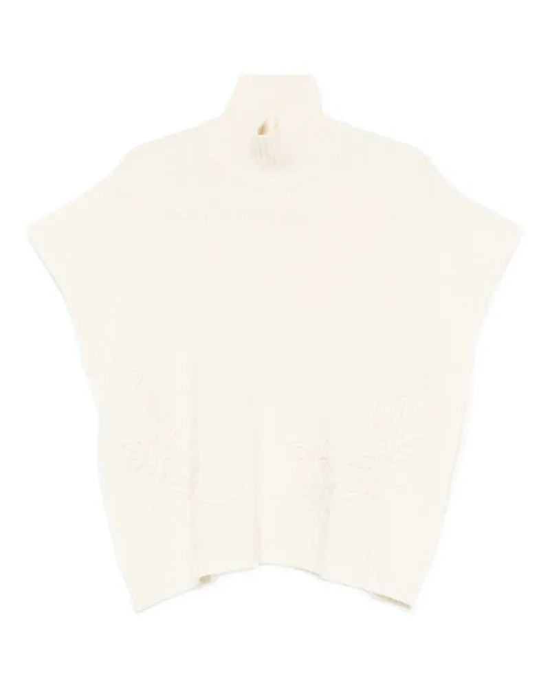 Ermanno Scervino Pullover mit Blumenstickerei - Nude Nude