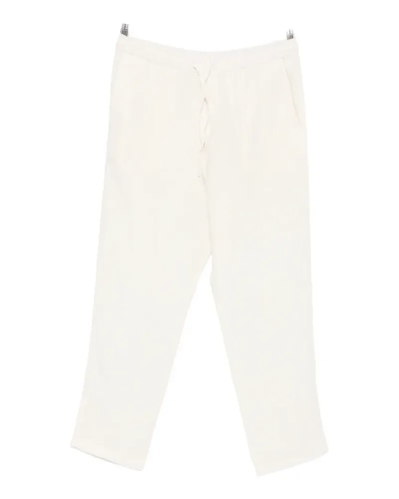 120% Lino drawstring-waistband trousers - Nude Nude