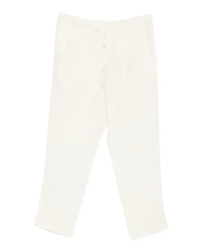 120% Lino drawstring-waistband trousers - Nude Nude