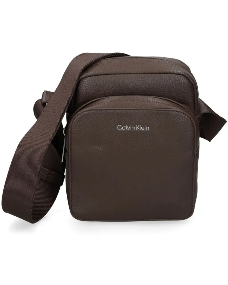 Calvin Klein Kuriertasche mit Logo-Print - Braun Braun