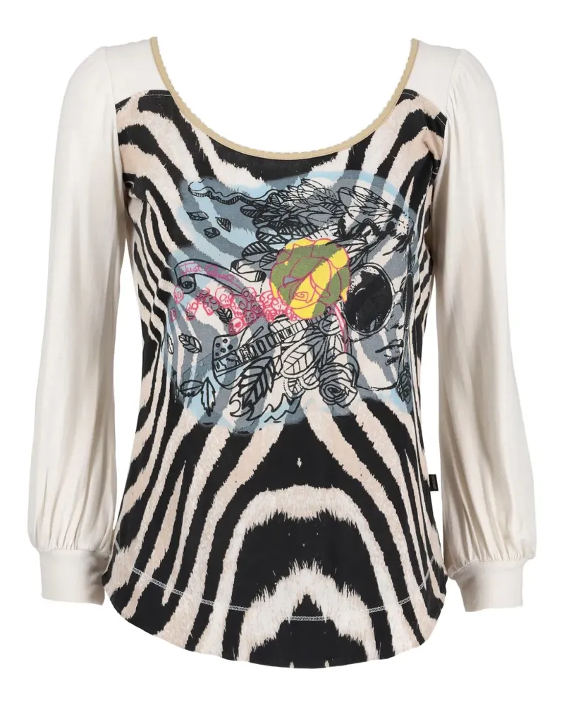 Just Cavalli zebra-print T-shirt - Weiß Weiß