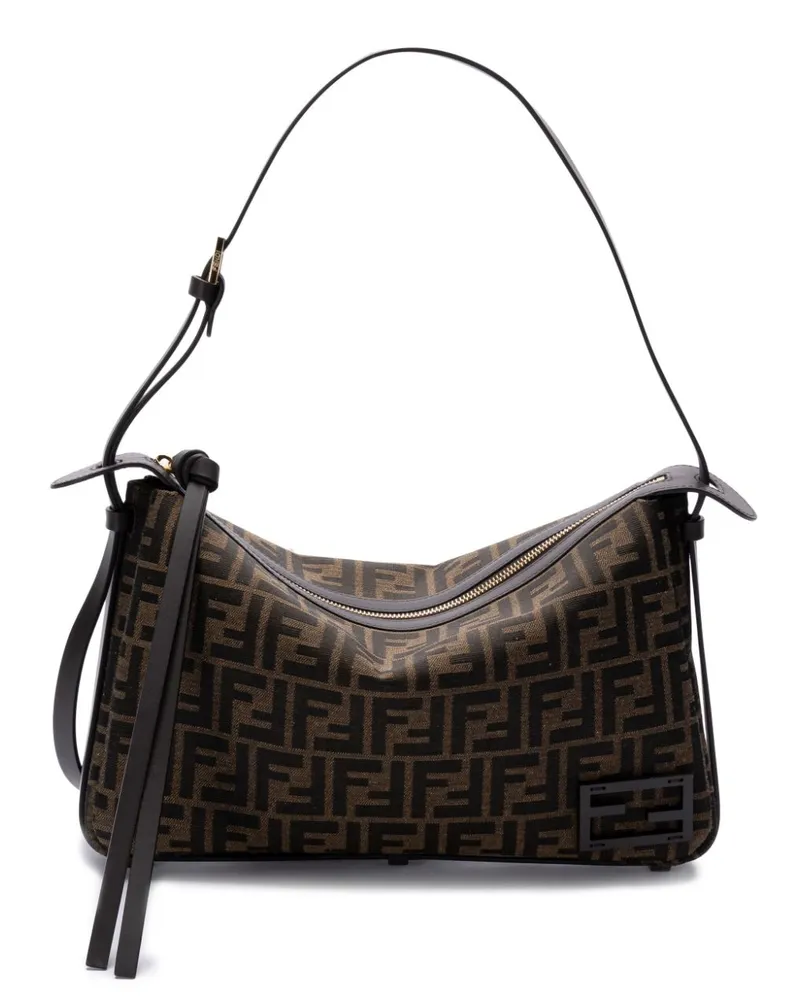 Fendi Mittelgroße Simply Schultertasche - Braun Braun