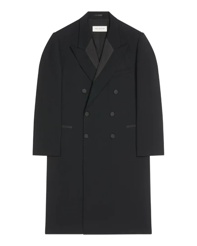Dries van Noten Doppelreihiger Mantel - Schwarz Schwarz
