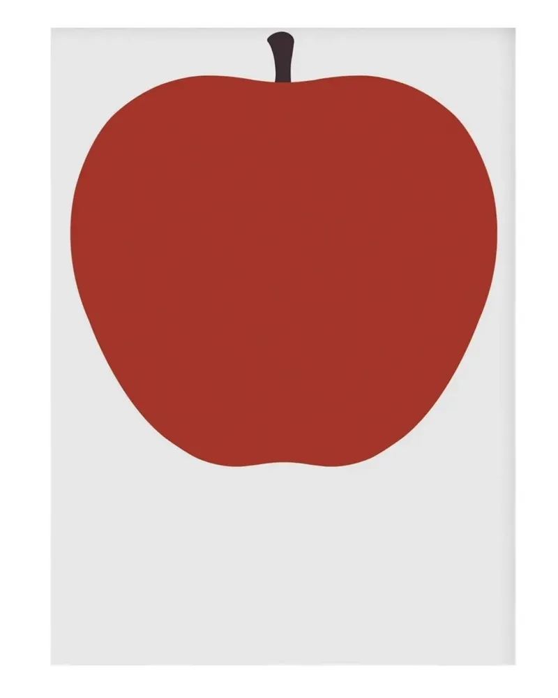 Danese Kleines Uno La Mela Red Apple Poster (50cm x 70cm) - Rot Rot
