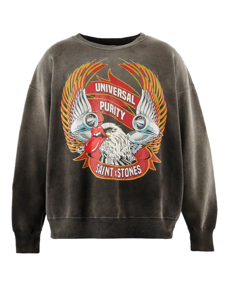 SAINT MXXXXXX Sweatshirt mit grafischem Print - Grau Grau