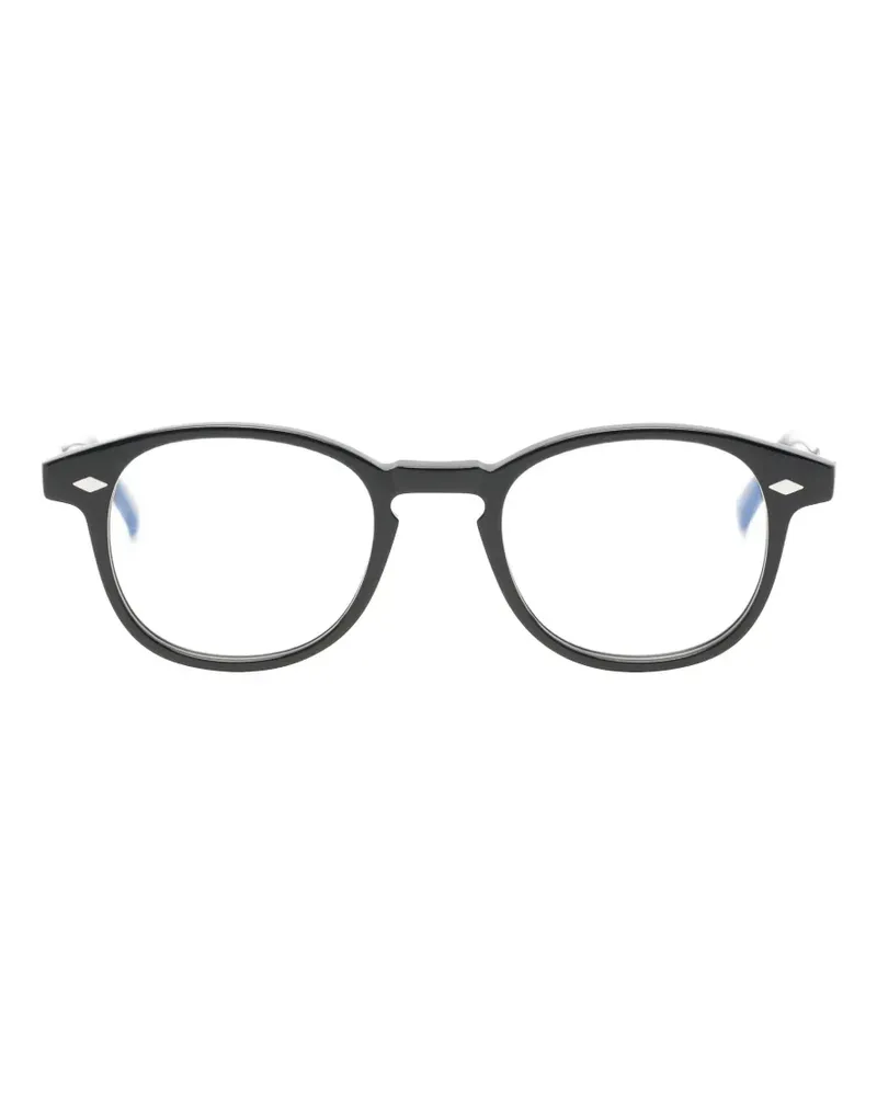 Lesca Brille mit rundem Gestell - Schwarz Schwarz