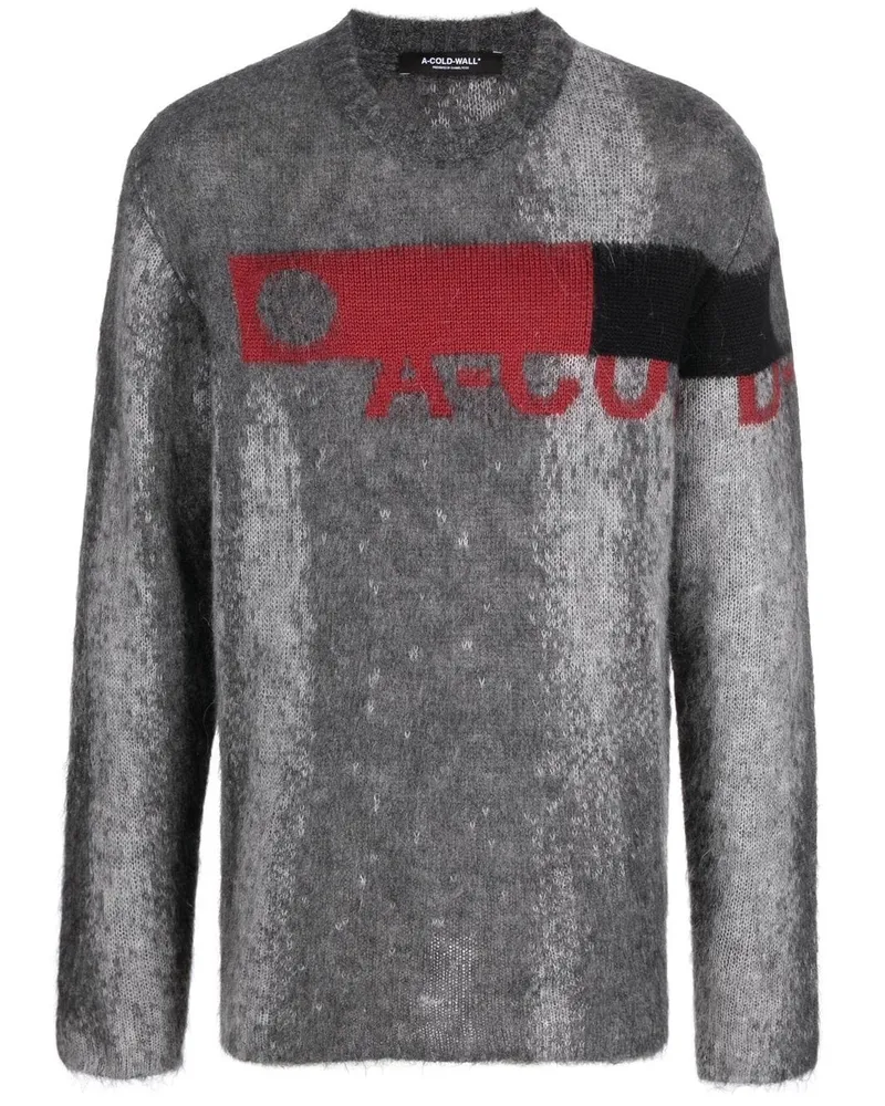 ACW* Jacquard-Pullover mit Logo - Grau Grau