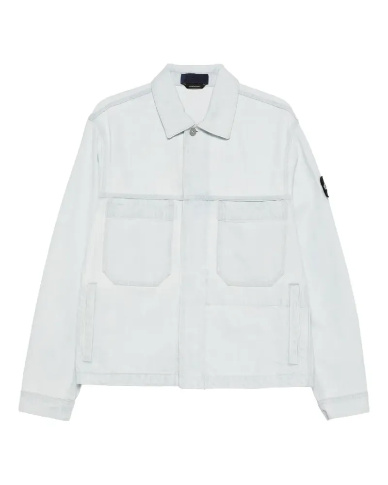 Stone Island Jeansjacke mit Brusttaschen - Blau Blau
