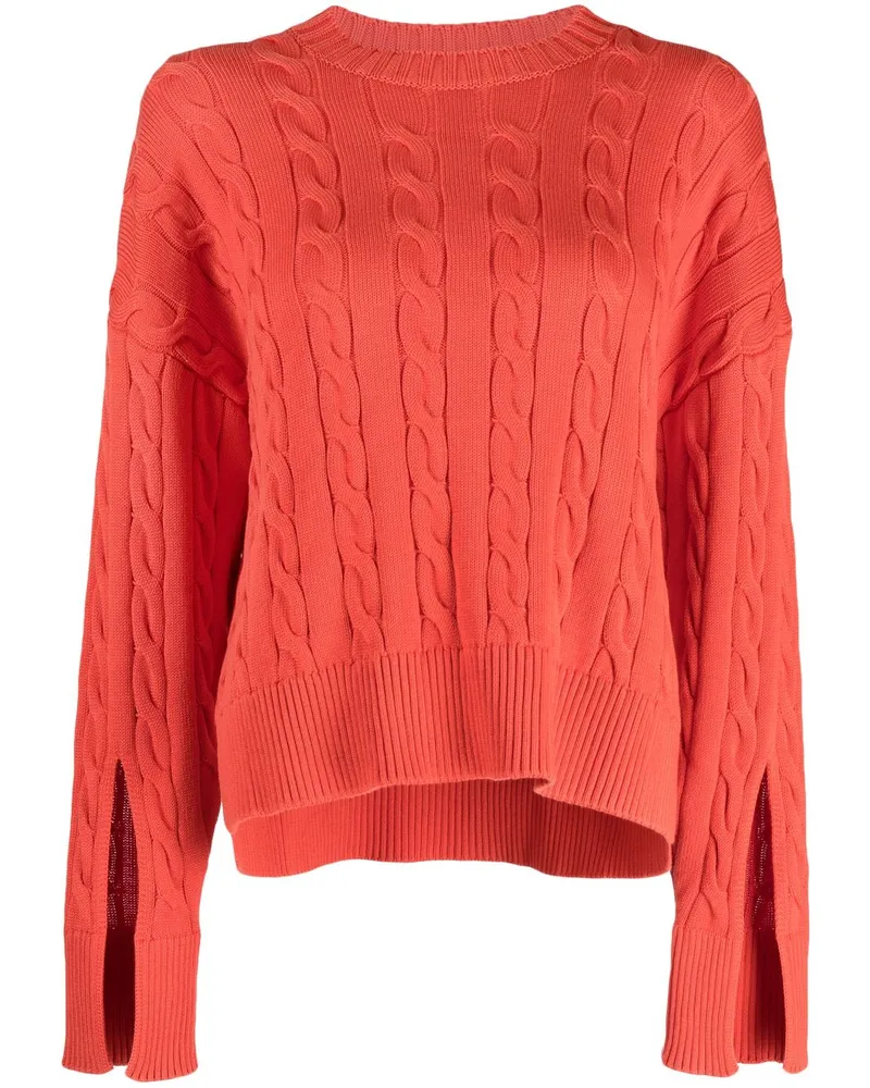 Bally Pullover mit Zopfmuster - Orange Orange