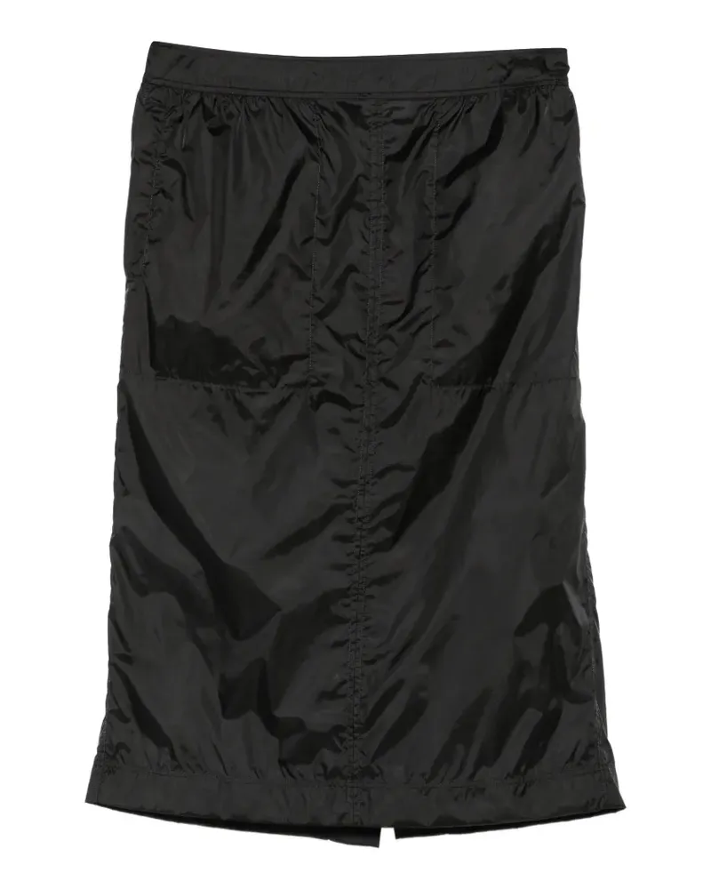 Saint Laurent ruched-detail midi skirt - Schwarz Schwarz