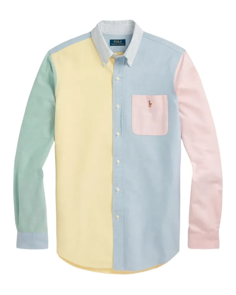 Ralph Lauren Hemd mit Tasche in Colour-Block-Optik - Gelb Gelb
