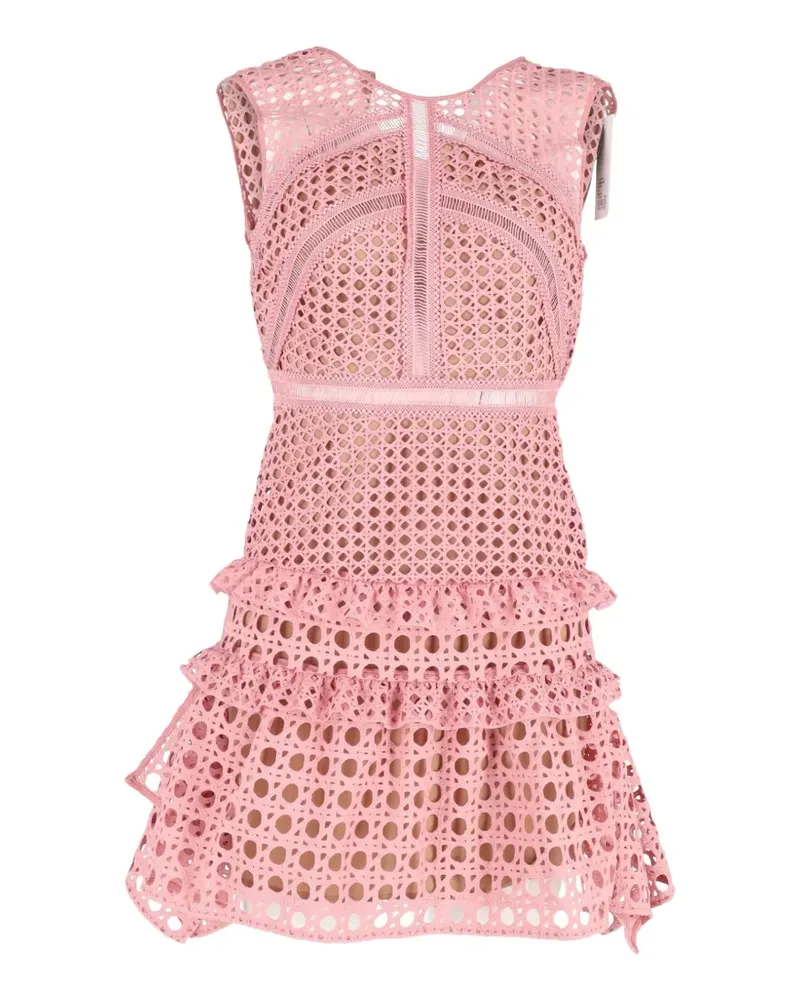 Self-Portrait cutout mini dress - Rosa Rosa