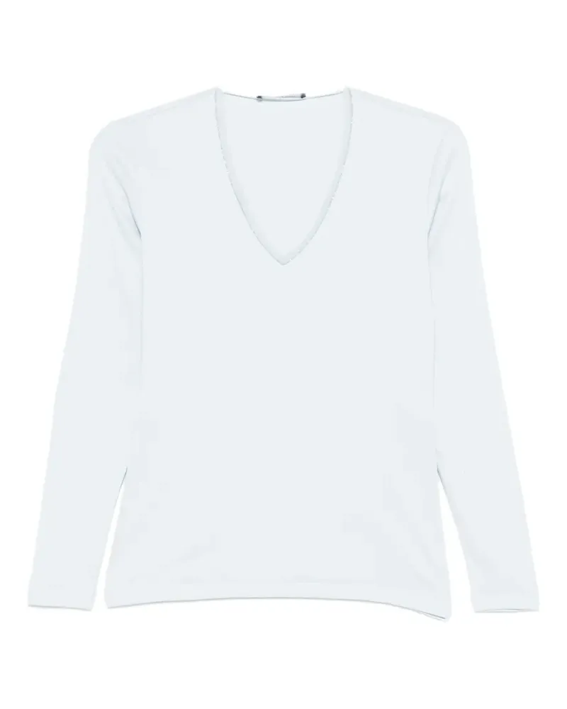 Fabiana Filippi Sweatshirt mit V-Ausschnitt - Blau Blau