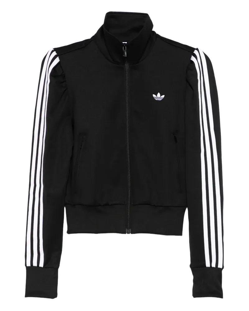 adidas striped-sleeve zip-up sweatshirt - Schwarz Schwarz