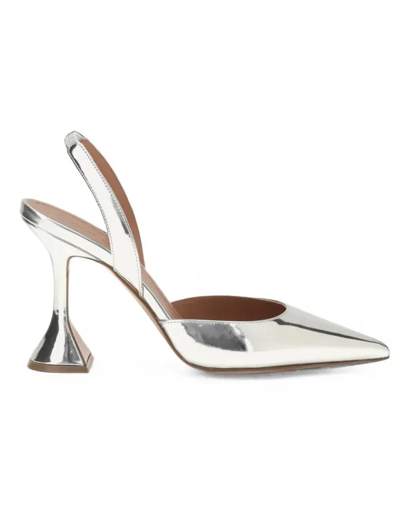 Amina Muaddi Holli slingback heeled pumps - Silber Silber