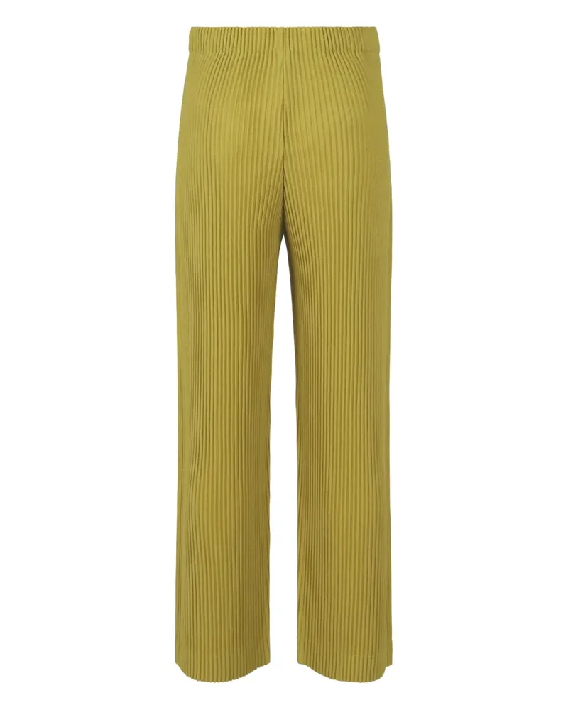 Issey Miyake Plissierte Tapered-Hose - Grün Grün
