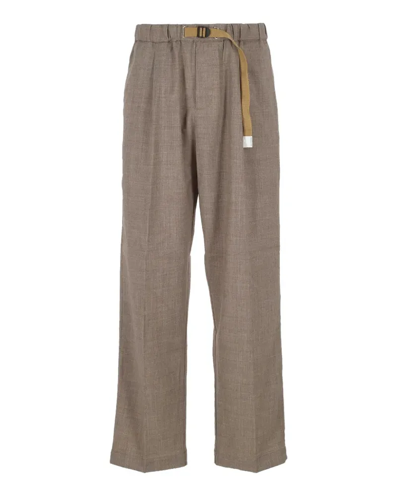 PLAN C belted pleated trousers - Nude Nude