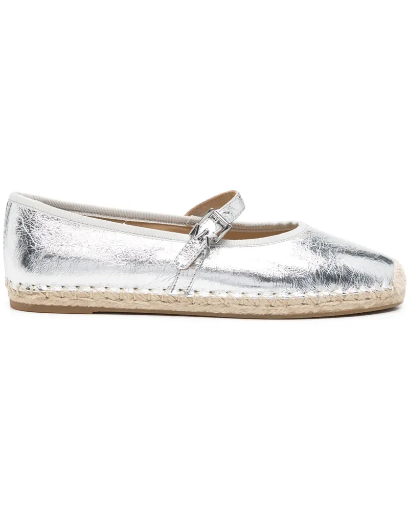 Michael Kors Espadrilles aus Leder - Silber Silber