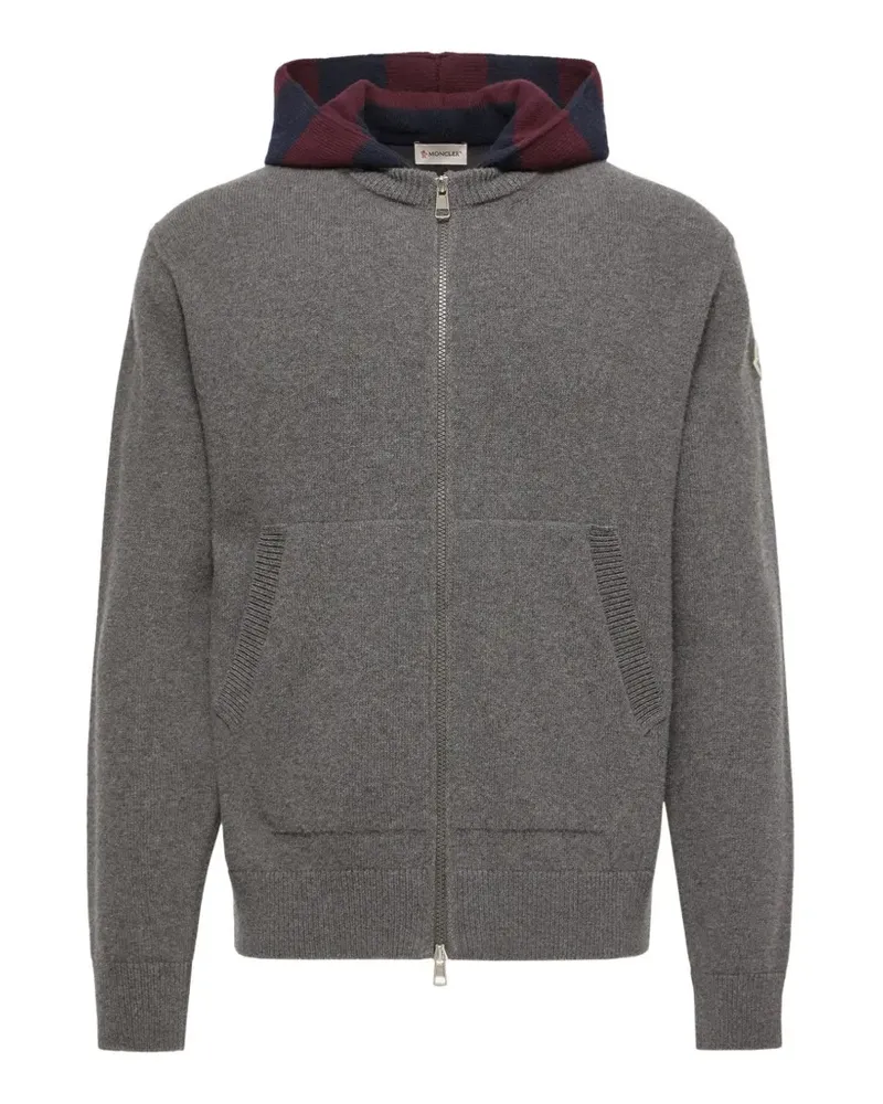 Moncler zip-up striped hoodie - Grau Grau