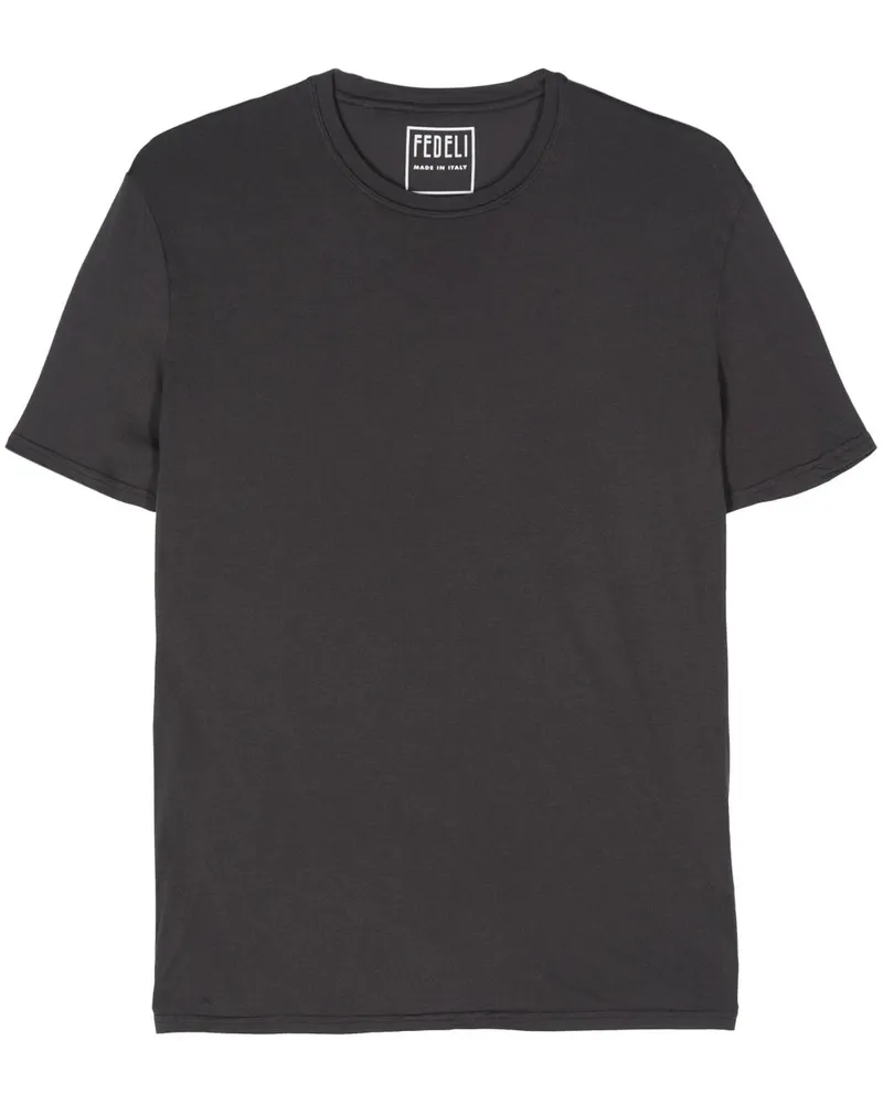 Fedeli T-Shirt mit kurzen Ärmeln - Grau Grau