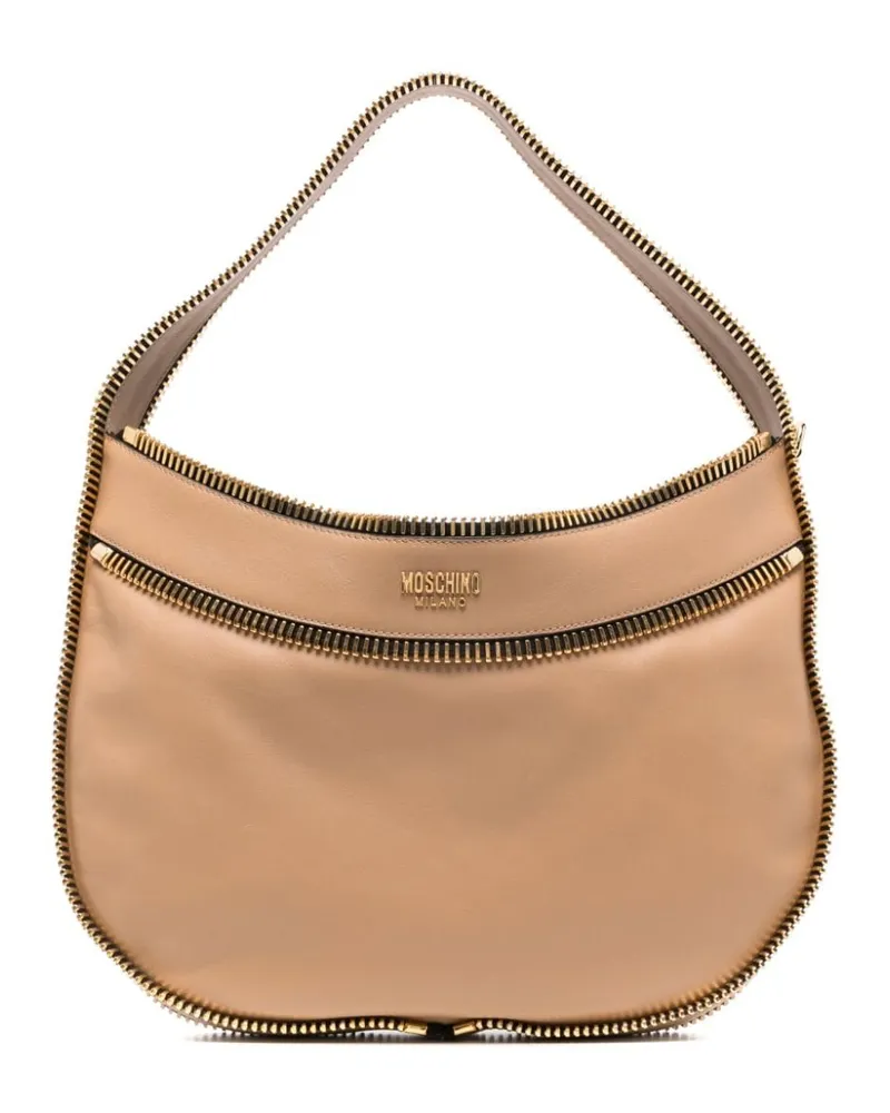 Moschino Schultertasche mit Logo - Braun Braun