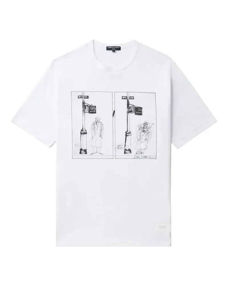 Comme des Garçons T-Shirt mit Illustrations-Print - Weiß Weiß