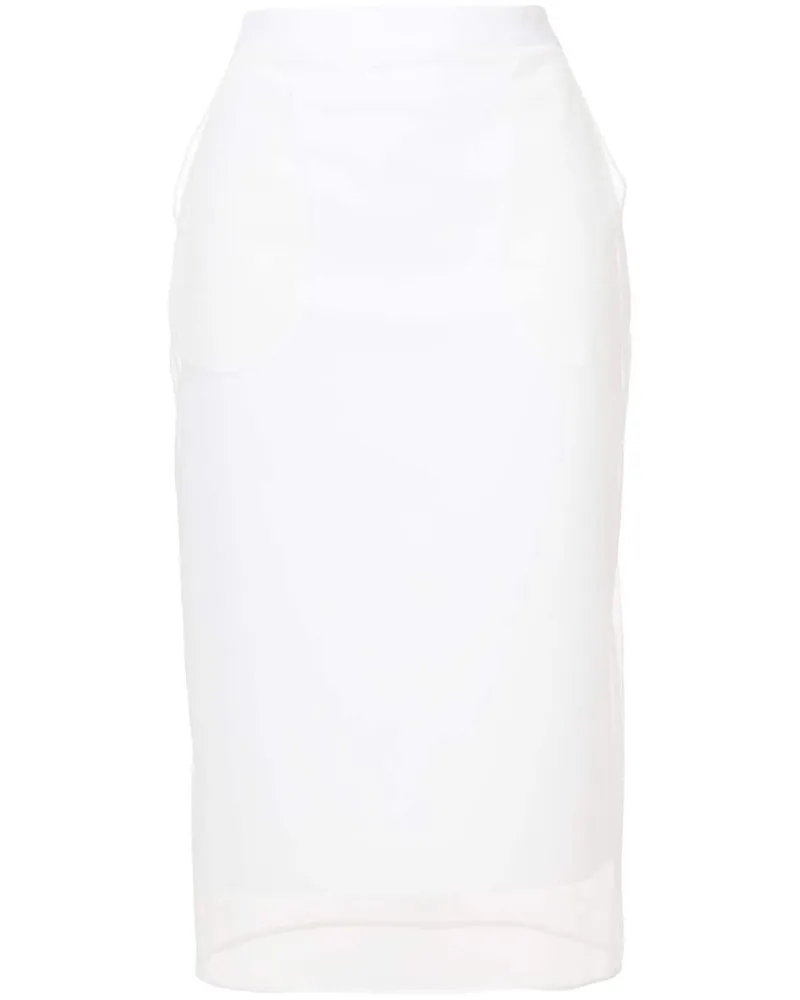 Givenchy Mittellanger Bleistiftrock - Weiß Weiß