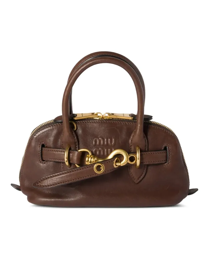 Miu Miu Aventure Mini-Tasche aus Nappaleder - Braun Braun