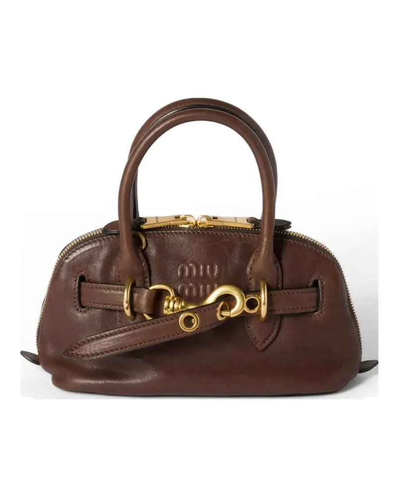 Miu Miu Aventure Mini-Tasche aus Nappaleder - Braun Braun