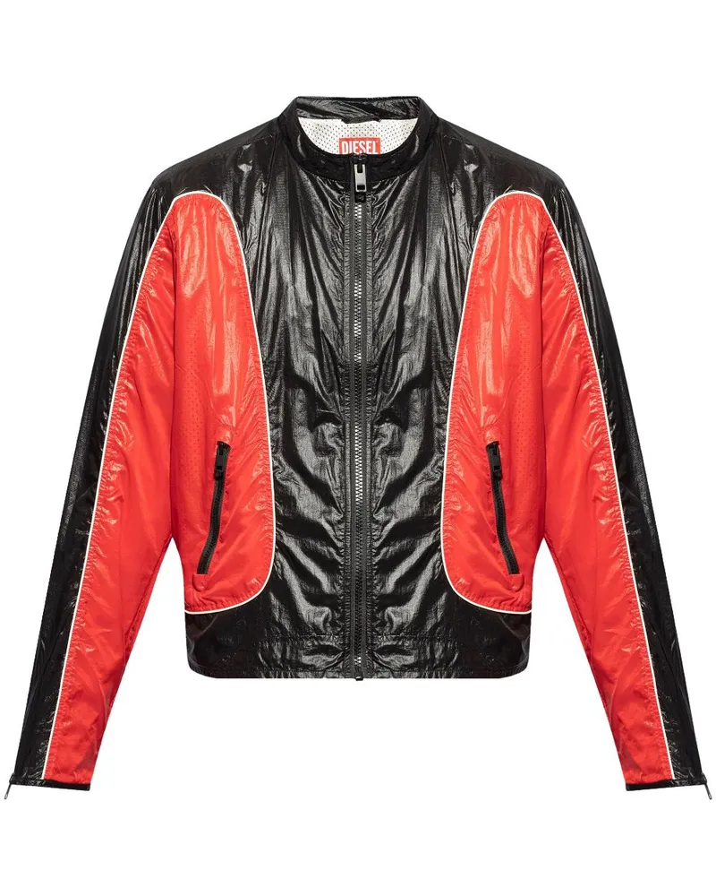 Diesel J-Clays Bomberjacke in Colour-Block-Optik Schwarz