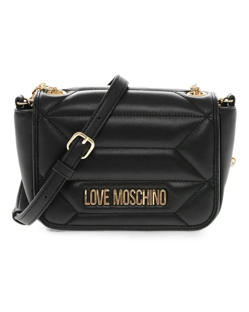 Moschino quilted cross body bag - Schwarz Schwarz