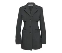 Einreihiger Blazer mit Cut-Outs - Grau