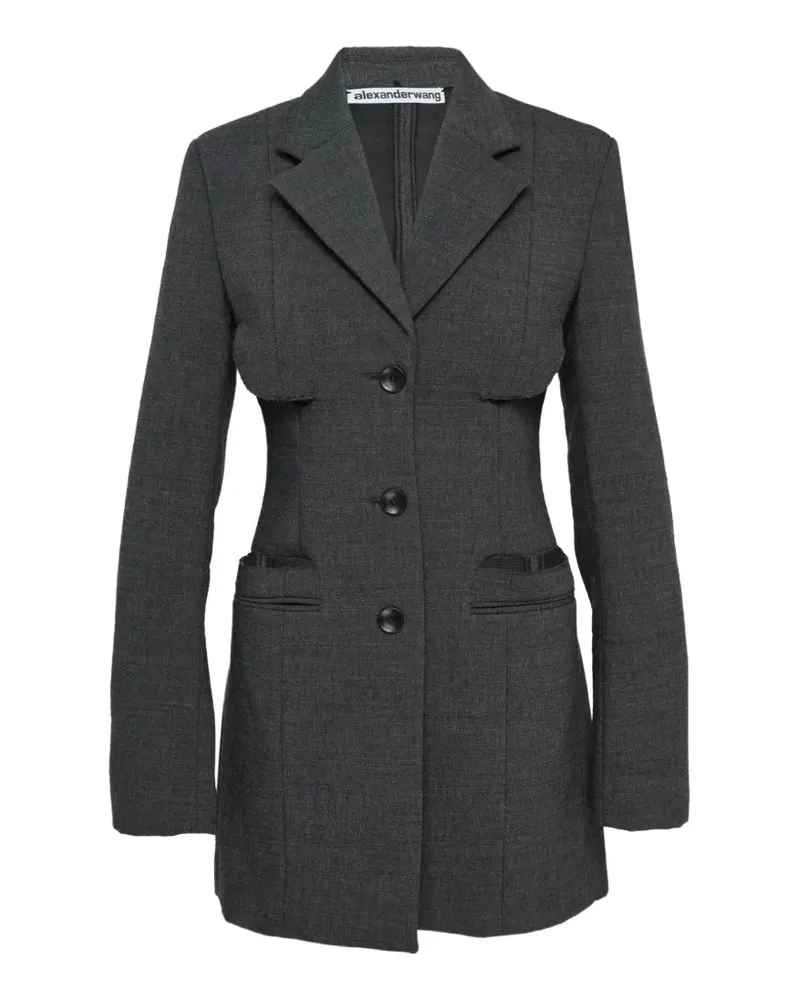 Alexander Wang cut-out single-breasted blazer - Grau Grau