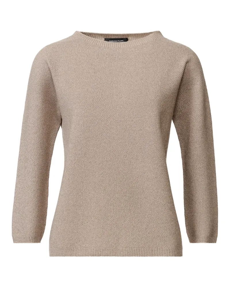 Fabiana Filippi ribbed-trim boat-neck sweater - Braun Braun