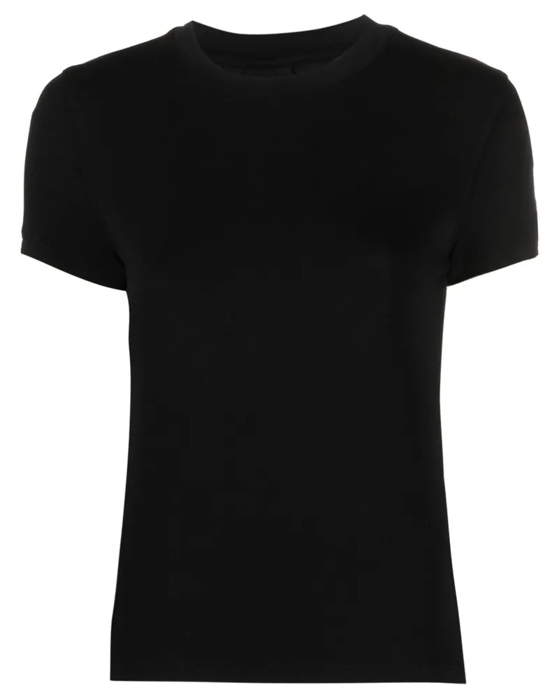 THOM KROM T-Shirt mit angeschnittenen Ärmeln Schwarz