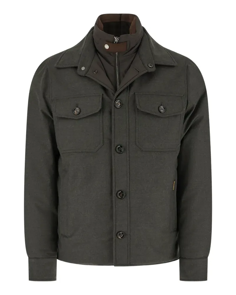 MOORER Piumino button-up down jacket - Grün Grün