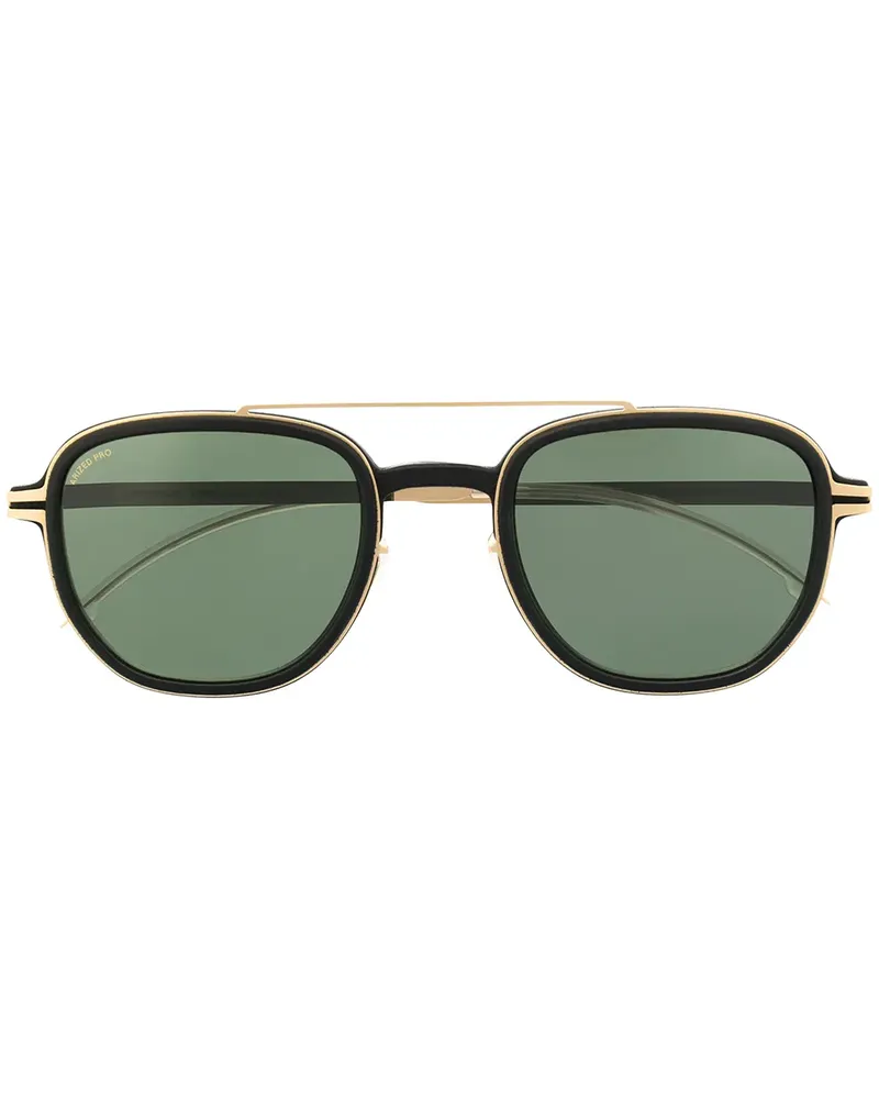 Mykita Sonnenbrille mit rundem Gestell - Schwarz Schwarz
