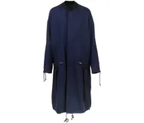 Langer Oversized-Mantel - Schwarz