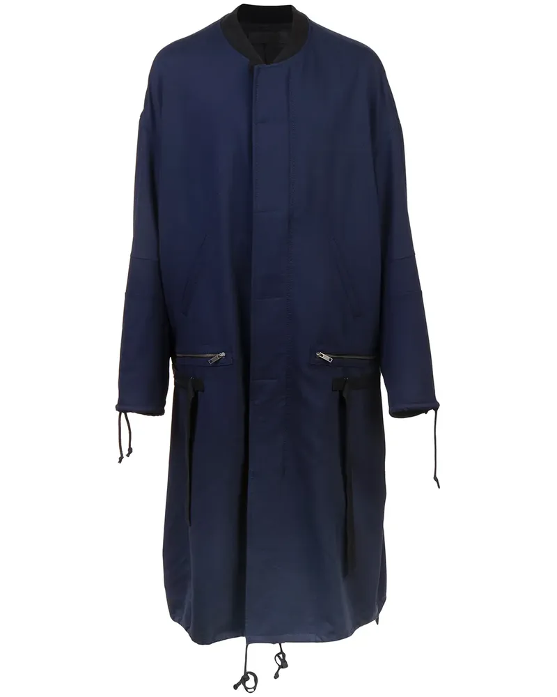 Haider Ackermann Langer Oversized-Mantel - Schwarz Schwarz